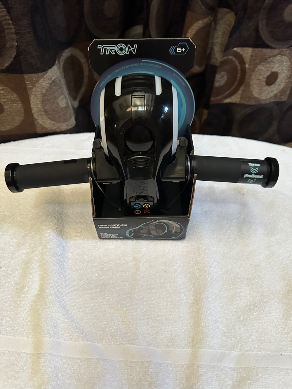 DISNEYWORLD EXCLUSIVE TRON LIGHTCYCLE HANDLEBARS.LIGHTS&SOUNDS Brand new in Box